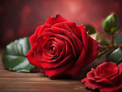 Red Rose Background Valentine's Day Special Celebration, royalty image, Symbole of love