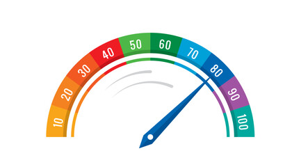 colored vector speedometer symbol