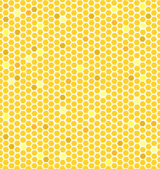 Honeycomb seamless pattern. hand drawing. Not AI, Vector illustration