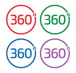 colorful 360 degree set