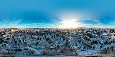 Nowy Sącz, cmentarz, panorama 360
