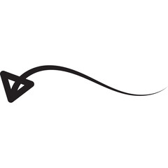 Obraz premium Black Curve Arrow
