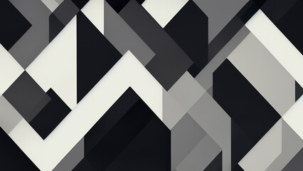 Wallpaper in black, white and shades of gray with a geometric abstract 4K texture