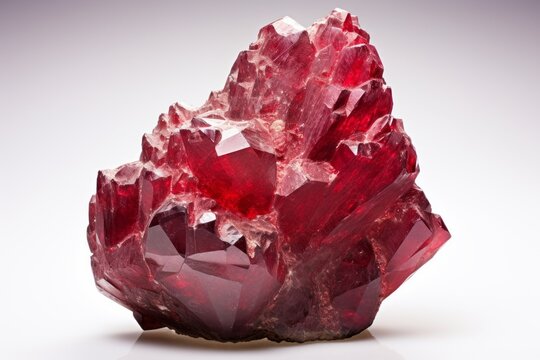 Raw ruby stone still life photo