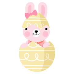 Easter bunny rabbits and Easter eggs, Welcome spring season, 