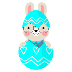 Easter bunny rabbits and Easter eggs, Welcome spring season, 