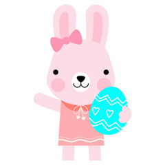 Easter bunny rabbits and Easter eggs, Welcome spring season, 