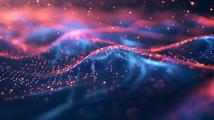 Dynamic Fusion of Energize and Immerse Design in the Vibrant Wave of Technology. A Modern, Energetic Symphony Background with Digital Information Smooth Waves.