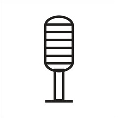 mic vector icon line template