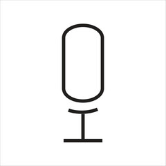 mic vector icon line template