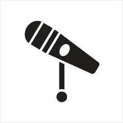 mic vector icon line template