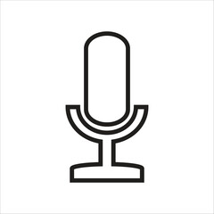 mic vector icon line template