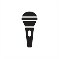 mic vector icon line template