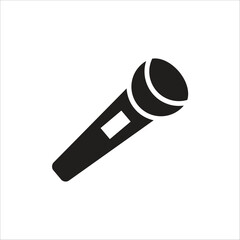 mic vector icon line template