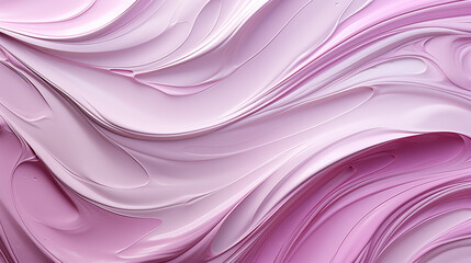 Abstract oil painting with large brush strokes in white and pink pastel colors. Wallpaper, background, texture.