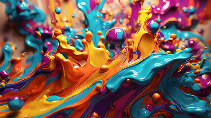 oily colorful background. generated by Ai.