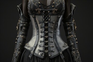 Metal woman corset