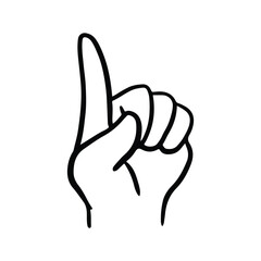 Children's hand gestures in doodle style isolated. Hand drawn human hands expressing various signs and symbols with fingers 