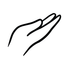 Children's hand gestures in doodle style isolated. Hand drawn human hands expressing various signs and symbols with fingers 