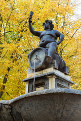 Fountain of Baccchus in The Island Garden in Aranjuez. Madrid. Spain. Europe.