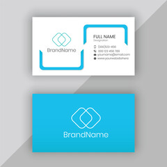 Free vector blue stylish corporate business card design.