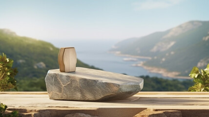 Ascendancy Chronicles: A Pinnacle of Professional Achievements Unveiled - Realistic Podiums for Placements Adorned in the Splendor of Nature and Serene Environments 