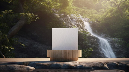 Sylvan Summit: Realistic Podiums for Placements, a Choreography of Human Triumphs Unveiled Amidst the Captivating Tapestry of Nature's Enigmatic Beauty 