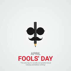 april fools day. april fools day creative ads, social media ads banner, poster 3d illustration