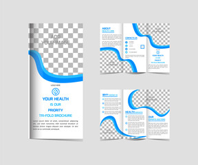 Creative Medical  Health Care Tri Fold Brochure  Design Editable And Resizable