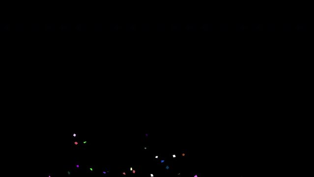 Confetti falling animation with transparent background