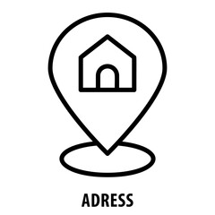 Adress, icon, Address, Location, Place, Street, Residence, Destination, Home, Site, Venue, Address Icon