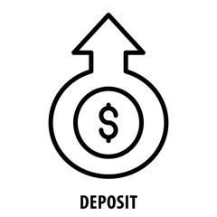 Deposit, icon, Deposit, Bank Deposit, Investment, Placement, Banked Money, Savings, Down Payment, Security, Pledge, Guarantee