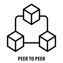 Peer to Peer, icon, Peer to Peer, P2P, Decentralized Network, Direct Connection, Distributed Network, Peer to Peer Connection, P2P Network, Peer Network, P2P Icon, Peer to Peer Icon