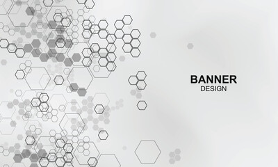 Medical concept with hexagonal pattern.