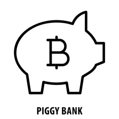 Fototapeta premium Piggy bank, icon, Piggy Bank, Savings, Coin Bank, Money Box, Coin Jar, Penny Bank, Savings Pot, Money Saver, Coin Container, Piggybank Icon