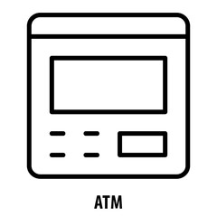 ATM, icon, ATM, Automated Teller Machine, Cash Machine, Banking Machine, ATM Icon, Money Machine, ATM Terminal, Automated Banking