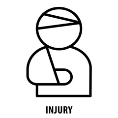 Injury, icon, Injury, Harm, Damage, Wound, Injury Icon, Physical Harm, Trauma, Hurt, Accident, Medical Emergency