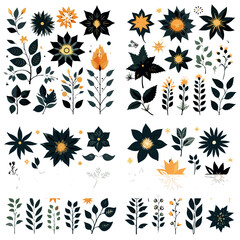 flower vector, flower silhouette, flower svg, flower png, herb png, herb silhouette, flower, pattern, vector, floral, seamless, illustration, design, flowers, set, spring, art, nature, wallpaper, deco