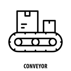 Conveyor, icon, Conveyor, Transport, Conveyor Belt, Conveyor Icon, Automated System, Production Line, Factory, Conveyor System