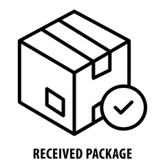 Received Package, icon, Received Package, Delivered Parcel, Package Arrival, Received Package Icon, Shipped Parcel, Parcel Delivery, Package in Hand, Delivery Confirmation