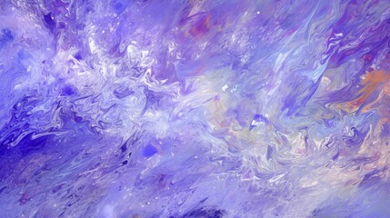 Abstract Purple, White, and Blue Marble Fluid Acrylic Painting Texture Background in Light Purple and Dark Azure Tones