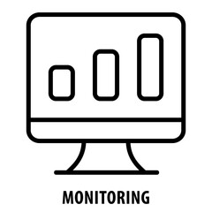 Monitoring, icon, Monitoring, Surveillance, Monitoring Icon, Watch, Oversight, Observation, Supervision, Control