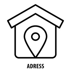 Adress, icon, Adress, Address, Location, Adress Icon, Place, Destination, Street, Residence, Location Symbol
