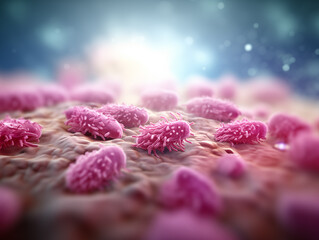 Salmonella bacteria also called Salmonellosis. Kind of bacteria that cause diarrhea and stomach pains. Generative AI