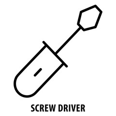 Screw Driver, icon, Screwdriver, Screwdriver Tool, Screwdriver Icon, Hand Tool, DIY, Repair, Screwdriver Symbol