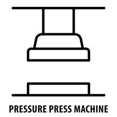 Pressure Press Machine, icon, Pressure Press Machine, Press Machine, Pressure Machine, Pressure Press Machine Icon, Hydraulic Press, Industrial Equipment, Press Machine Symbol