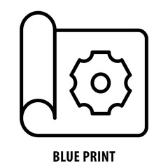 Blue Print, icon, Blueprint, Technical Blueprint, Blueprint Icon, Engineering Drawing, Architecture Plan, Blueprint Symbol