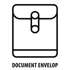 Document envelop, icon, Document Envelop, Envelope with Document, Document Envelop Icon, Mail, Correspondence, Message, Envelop Symbol