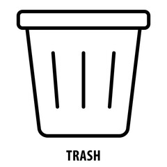 Trash, icon, Trash, Trash Can, Garbage Bin, Trash Icon, Waste, Disposal, Litter, Trash Symbol