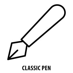 Classic Pen, icon, Classic Pen, Fountain Pen, Classic Pen Icon, Writing, Signature, Penmanship, Pen Symbol